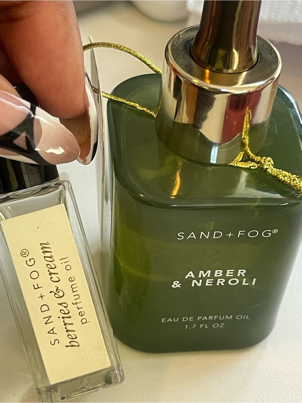 Sand & Fog Amber & Neroli body oil 1.7 and mini purse roll on berries and cream